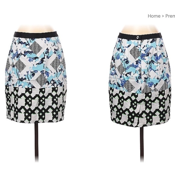 NWOT Peter Pilotto for Target Floral GeoPrint Mid Rise Pencil Skirt - 4 - Picture 8 of 11